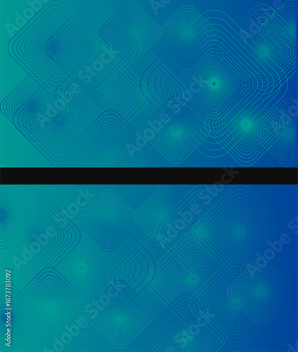 Abstract background design with vector geometric gradient lines in dark, bright blue color for presentation.	
