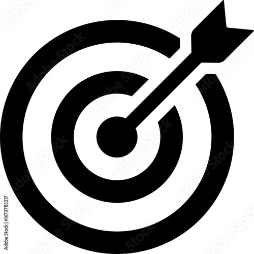 Black target icon - solid