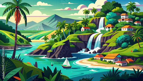 Anjouan Island in Comoros feels timeless. Terraced plantations climb green hillsides, waterfalls plunge into hidden valleys, and tranquil beaches open to lagoons filled with shimmering marine life.