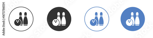 Bowling icon simple minimalist Vector EPS