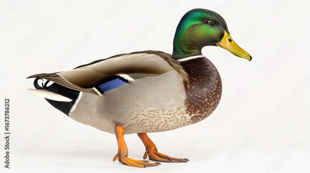 Obraz premium Mallard duck profile studio shot