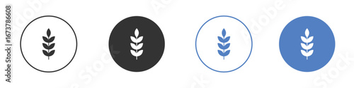 Wheat grain icon simple minimalist Vector EPS