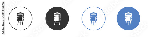 Water tank icon simple minimalist Vector EPS