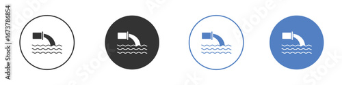 Waste water icon simple minimalist Vector EPS