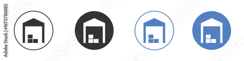 Warehouse icon simple minimalist Vector EPS