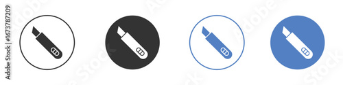 Utility knife icon simple minimalist Vector EPS