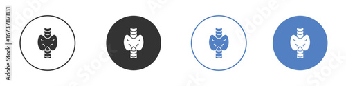 Thyroid icon simple minimalist Vector EPS