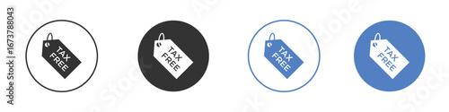 Tax free icon simple minimalist Vector EPS