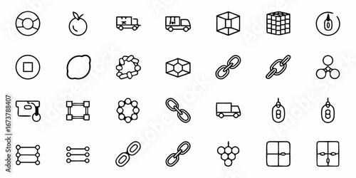 Modern line art icons offer a clean, minimalist aesthetic for websites and app designs, ideal for developers
