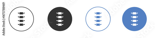 Spinal column icon simple minimalist Vector EPS
