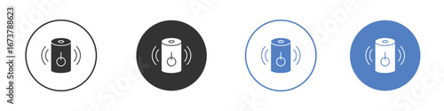 Smart speaker icon simple minimalist Vector EPS