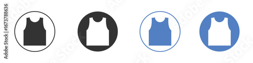 Sleeveless shirt icon simple minimalist Vector EPS