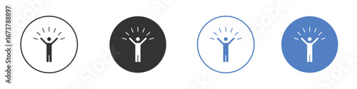 Self confidence icon simple minimalist Vector EPS