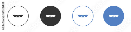 Sausage icon simple minimalist Vector EPS