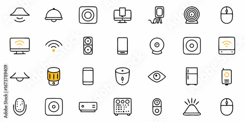 Collection of smart home technology and devices for seamless modern living and automation solutions