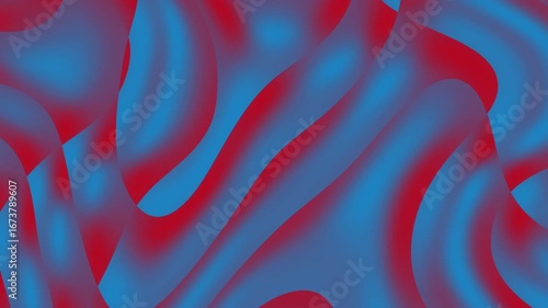 Red and Blue Liquid Waves: Dynamic Flowing Gradients in a Seamless Loop, Perfect for Creative Projects, Digital Art, and Vibrant Modern Backdrops