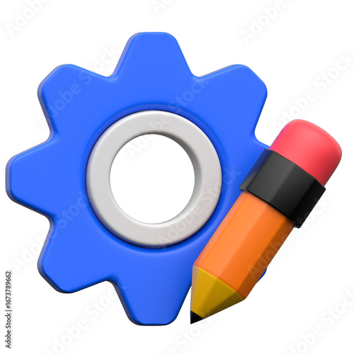  Design Process 3D icon on transparent background