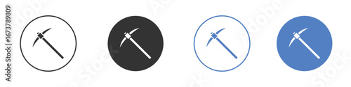 Pick axe icon simple minimalist Vector EPS