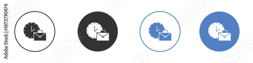 Office time icon simple minimalist Vector EPS
