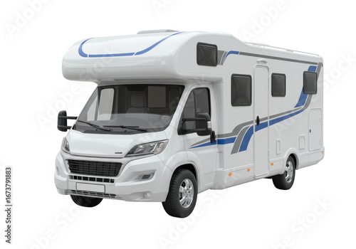 Isolated recreational vehicle for family vacation, mobile living, motorhome travel