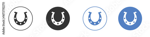 Horseshoe icon simple minimalist Vector EPS