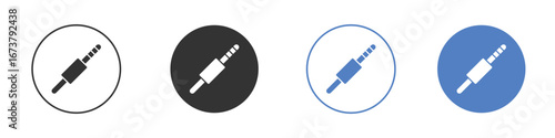 Audio jack icon simple minimalist Vector EPS