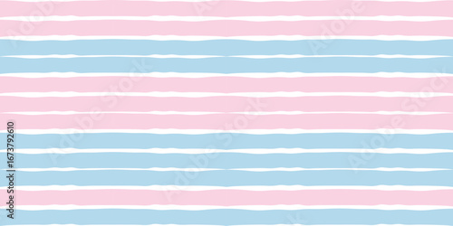 Seamless vector pattern with stripes in pastel pink and blue colors