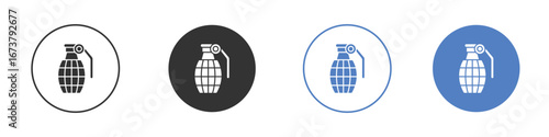Hand grenade icon simple minimalist Vector EPS