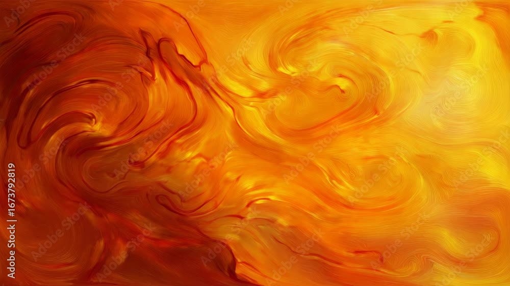 Vivid fiery abstract swirls with warm orange yellow color palette for ...