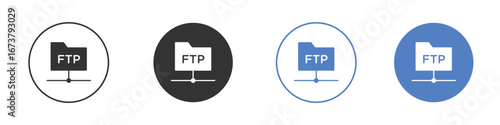 FTP icon simple minimalist Vector EPS