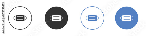 Face mask icon simple minimalist Vector EPS