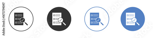 Document verification icon simple minimalist Vector EPS