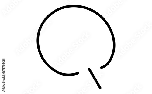 手描きで黒い線画の吹き出しセリフ素材