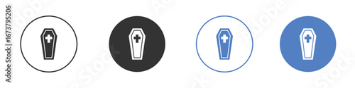 Coffin icon simple minimalist Vector EPS
