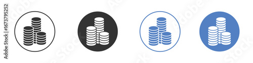 Coins stack icon simple minimalist Vector EPS