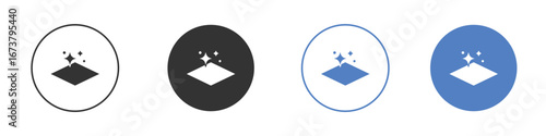 Clean floor surface icon simple minimalist Vector EPS