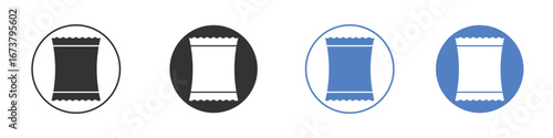 Chips bag icon simple minimalist Vector EPS