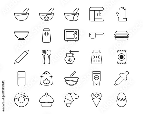 Bakery Line Vector Icons