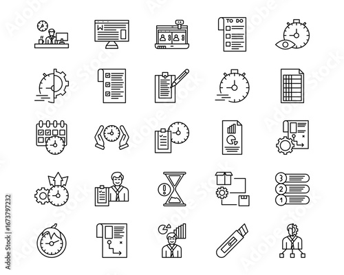 Productivity Line Vector Icons