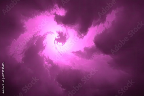 Abstract swirling clouds of vibrant magenta