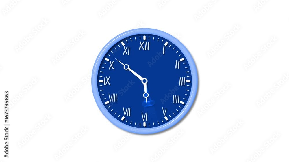 Minimalist Analog Clock with Roman Numerals Animation Minimalist Analog Clock with Roman Numerals Animation