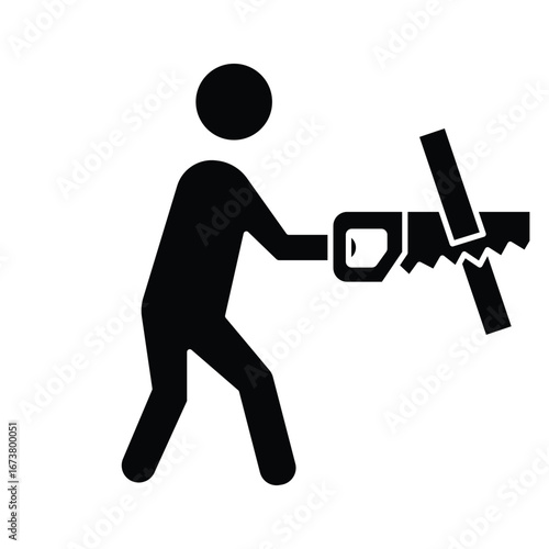 Carpenter Vector Icon which can easily modify or edit