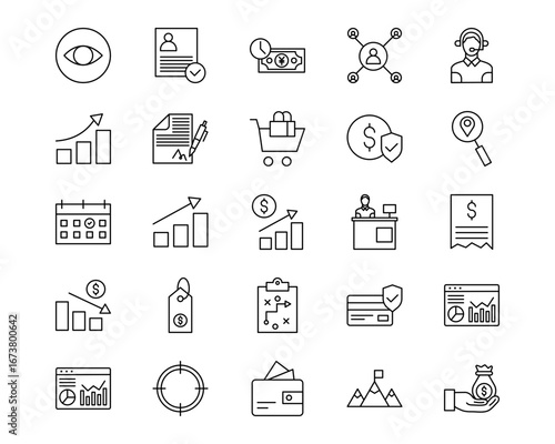 Business & Economy Line Vector Icons