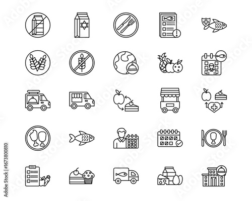 Catering Line Vector Icons