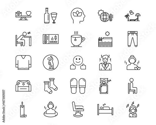 Comfort Line Vector Icons
