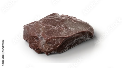 Raw beef steak closeup