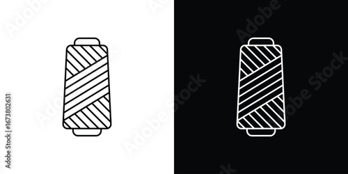 Yarn icon Clip Art design. Line icons