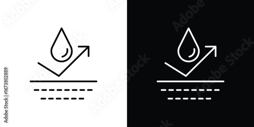 Waterproof icon Clip Art design. Line icons
