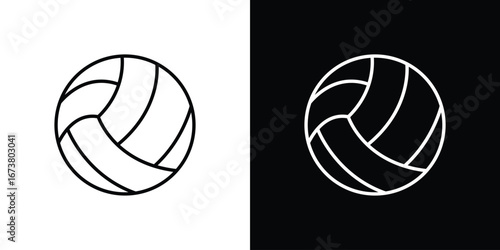 Volley ball icon Clip Art design. Line icons