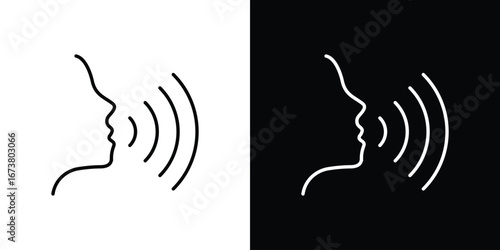 Voice icon Clip Art design. Line icons